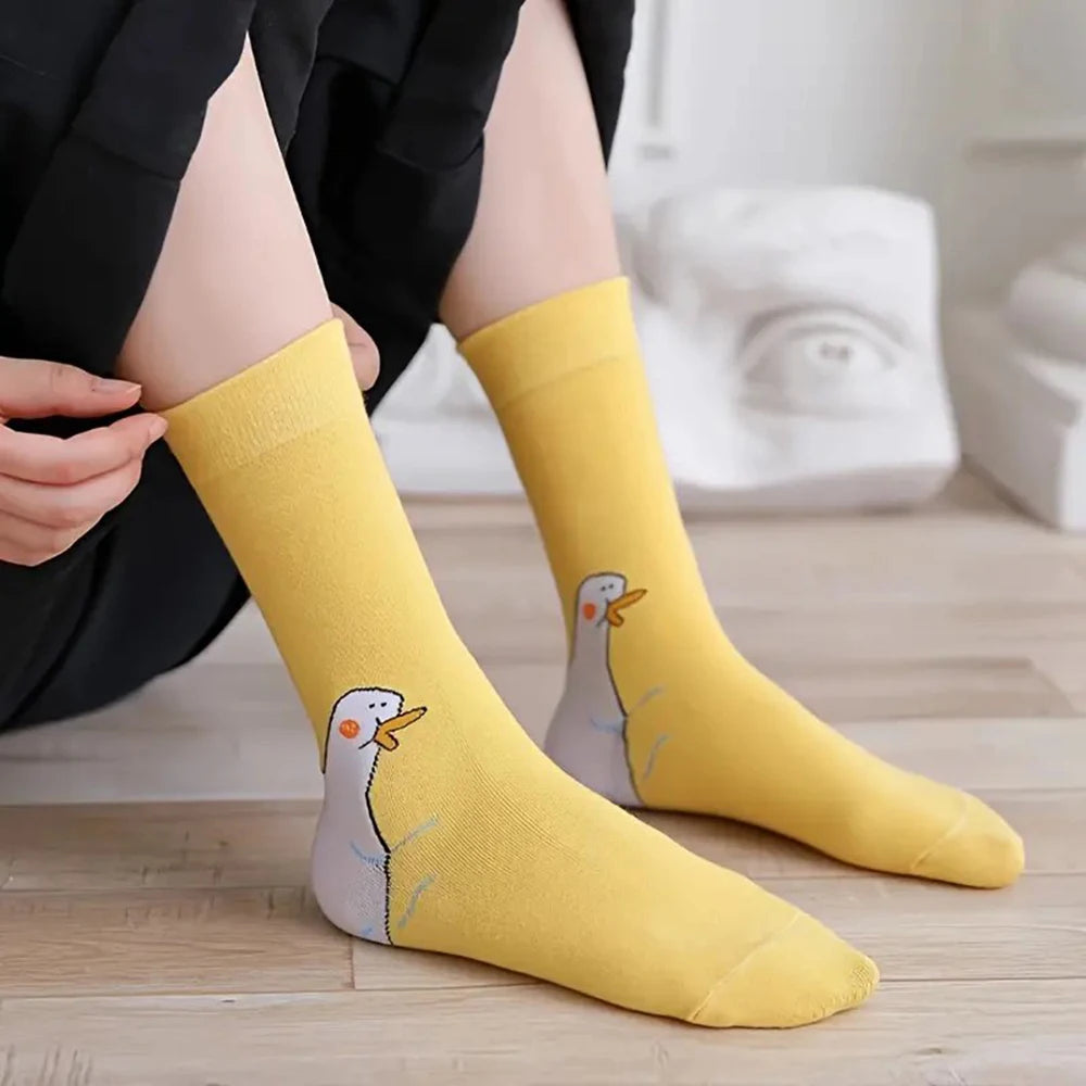Cute Women's Cartoon Socks – Funny Goose Casual Socks