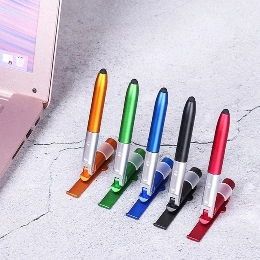 Multifunction Ballpoint Pen with LED Light and Phone Holder