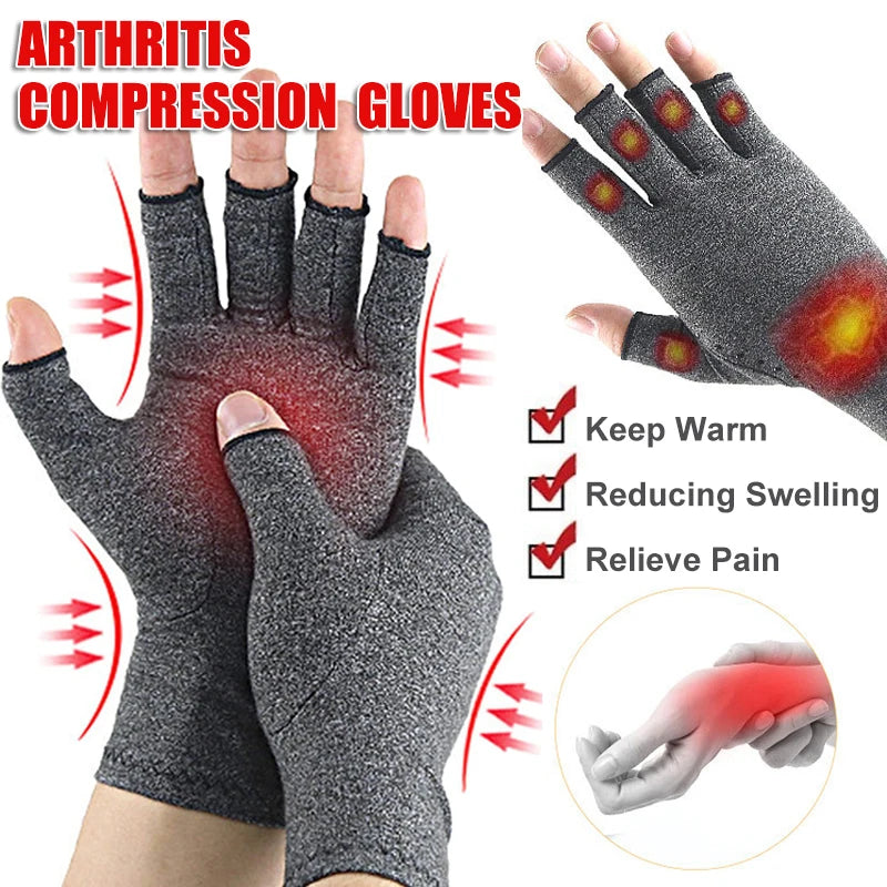Fingerless Compression Gloves for Hand Support and Sports