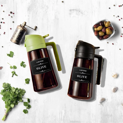 2-in-1 Olive Oil Sprayer and Dispenser Bottle for Cooking