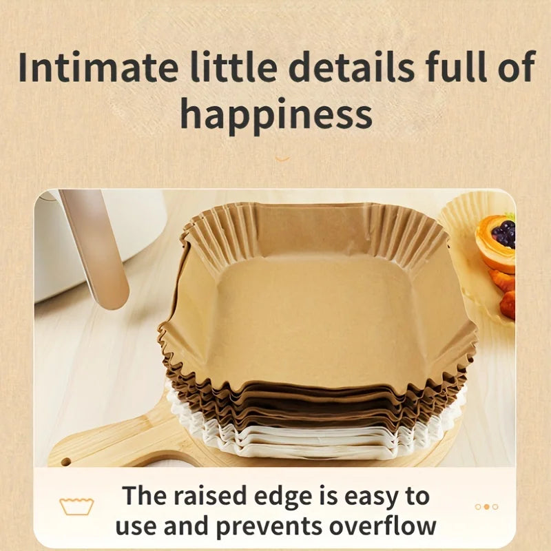 Air Fryer Paper Liners Disposable Non Stick Parchment Baking Sheets