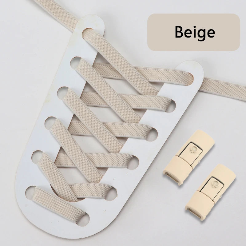 No Tie Shoe Laces with Press Lock for Kids and Adults