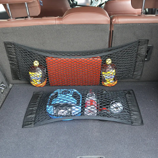 Car Trunk Storage Bag – Elastic Mesh Organizer for Vehicle Storage