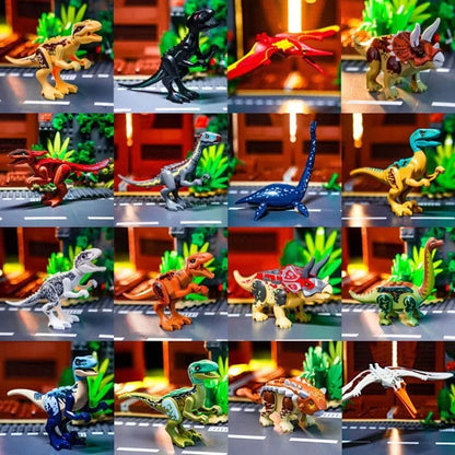 Cool Jurassic Dinosaurs World Velociraptor Triceratops Indominus T-Rex Model Assemble Building Blocks Toys For Children Boy Gift
