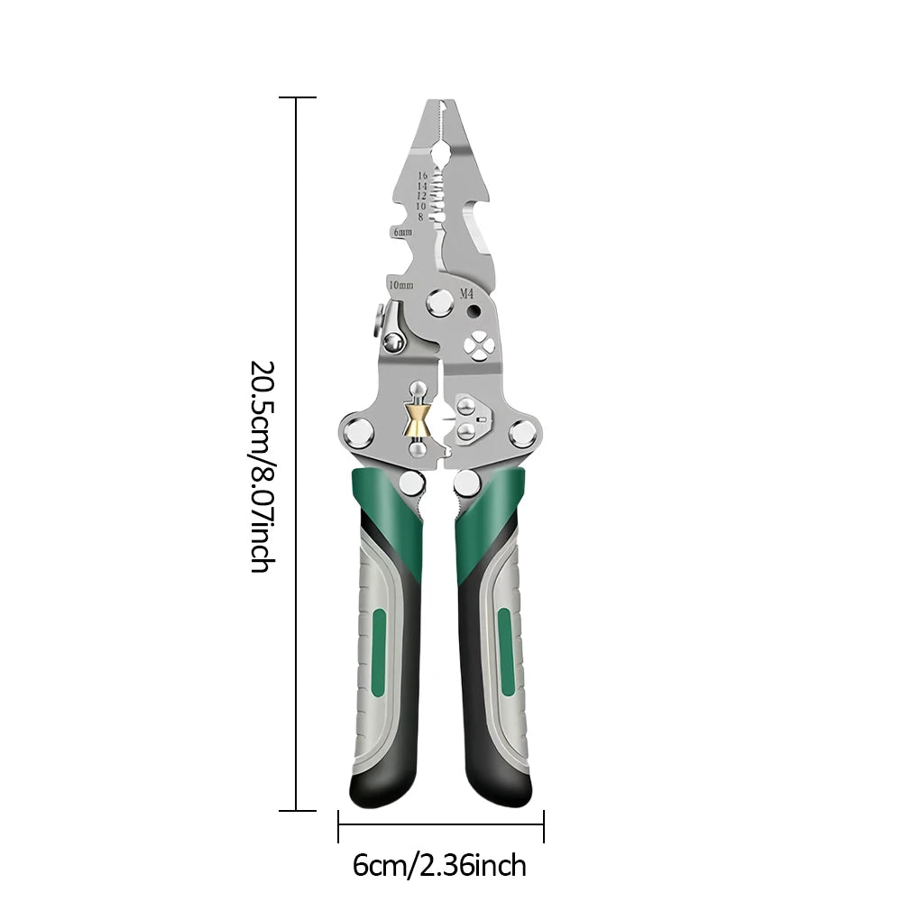 Multifunction Wire Stripper with Folding Pulley Design Pliers