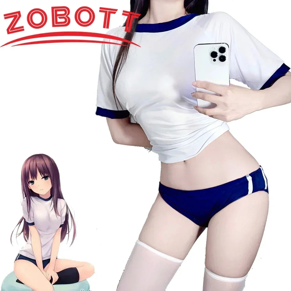 School Student Uniform Cosplay Costumes Cheerleader Uniform Costume School Girl Sports Sukumizu Cosplay