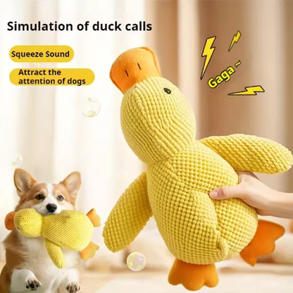 Squeaky Duck Dog Toy – Interactive Plush Toy for Playtime