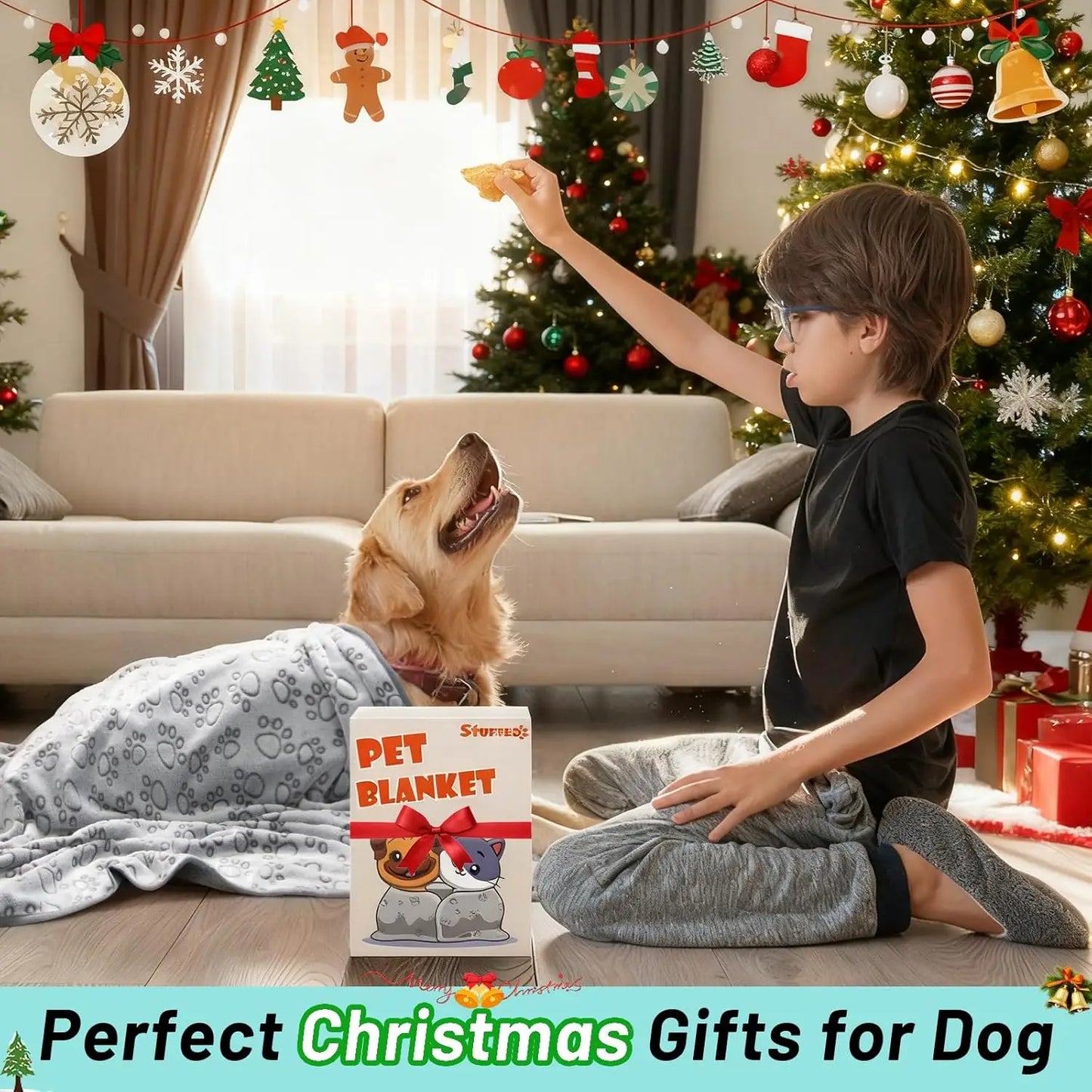 Dog Blanket – Soft Washable Pet Blanket for Dogs, Puppies & Cats