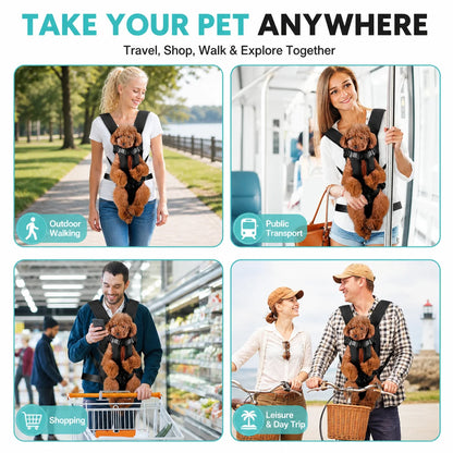 Dog Front Carrier Backpack – Hands Free Travel Carrier for Small Pets