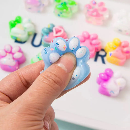 Mini Cat Claw Plush – Colorful Fidget Pinch Toy 10-Piece Set