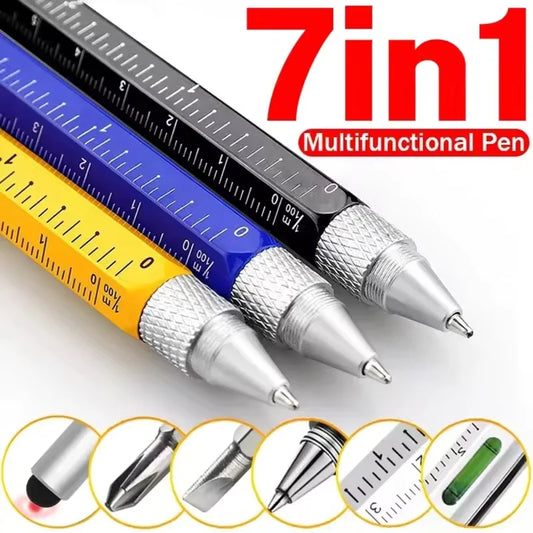 7 in 1 Multifunction Pen with Stylus, Ruler & Screwdriver