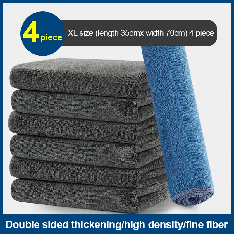 Microfiber Car Cleaning Towel Soft Double Layer Drying Cloth