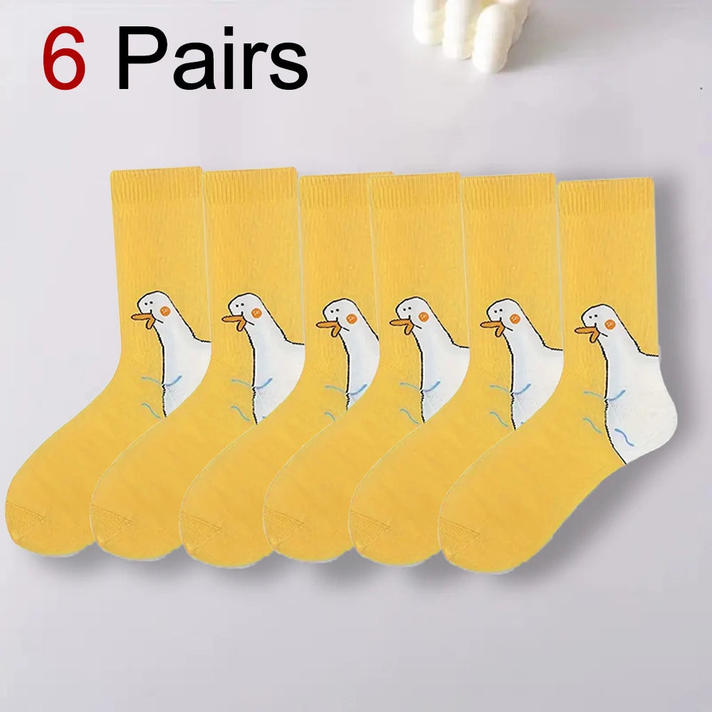 Cute Women's Cartoon Socks – Funny Goose Casual Socks