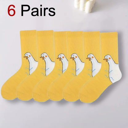 Cute Women's Cartoon Socks – Funny Goose Casual Socks