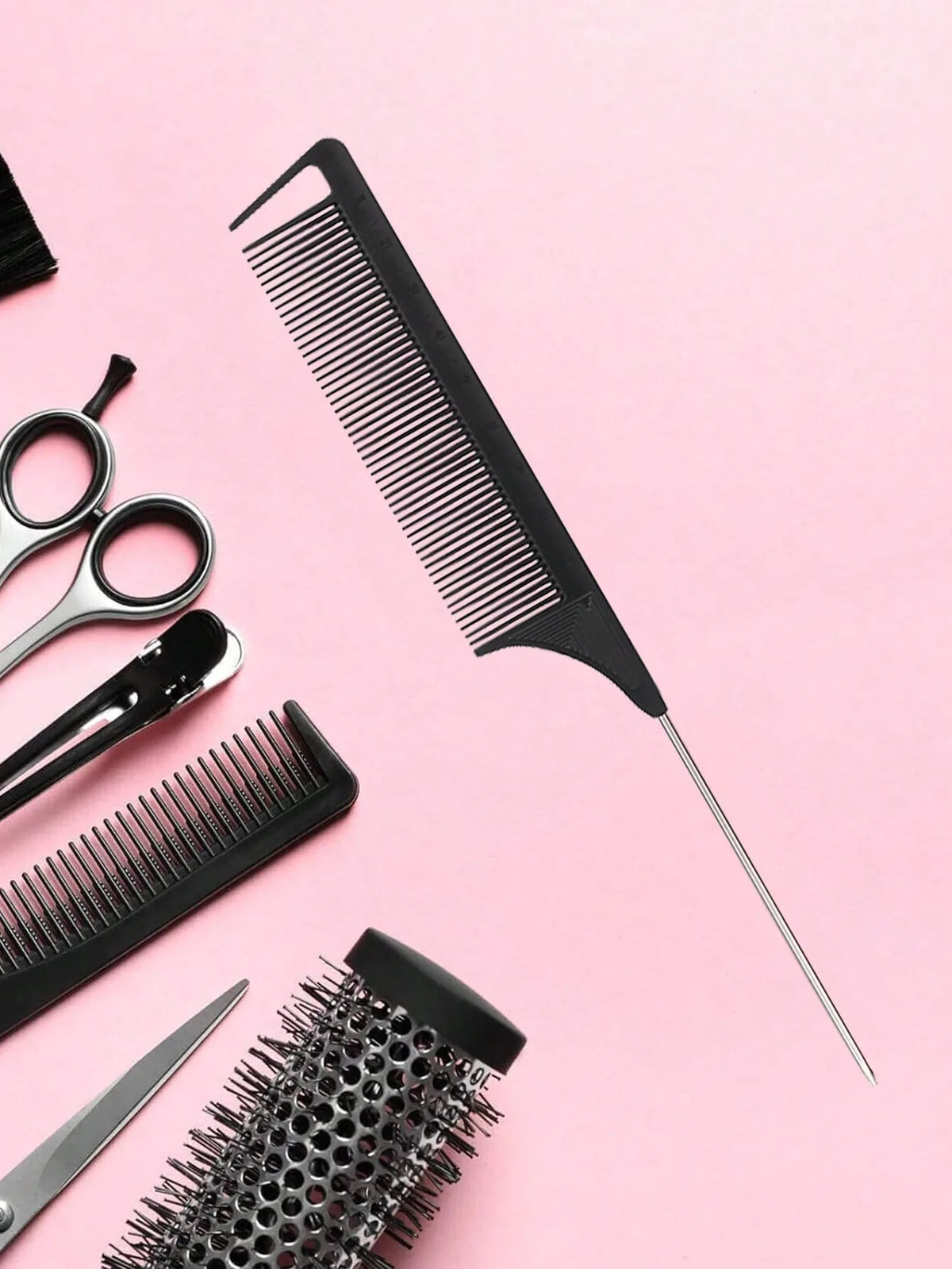 Stainless Steel Rat Tail Comb for Hair Styling and Wigs