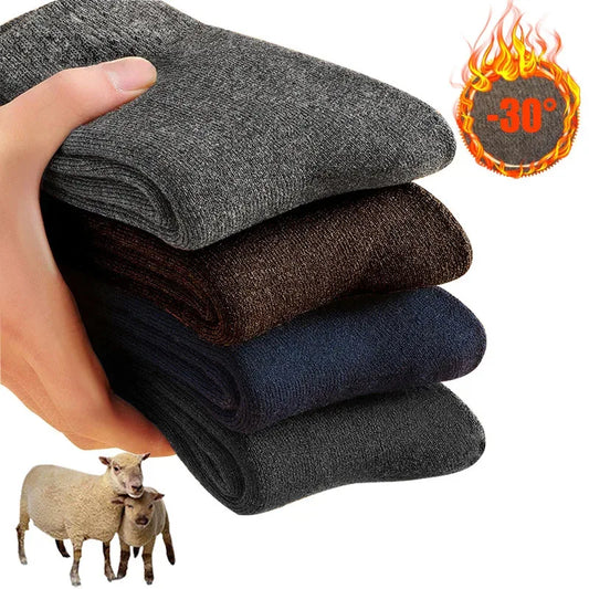 Warm Winter Socks – Thick Knitted Wool Blend Socks