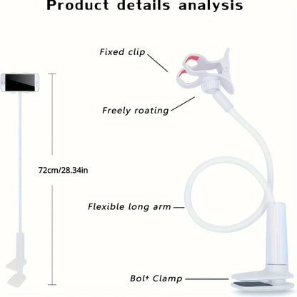 Flexible Phone Holder – Long Arm Gooseneck Bedside Clamp