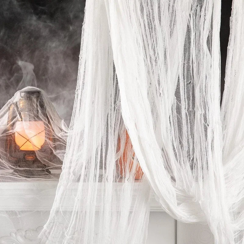 Halloween Creepy Cloth – Black Gauze for Haunted House Decor