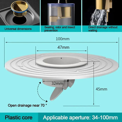 Floor Drain Core – Fast Drainage Odor & Insect Proof Drain Insert