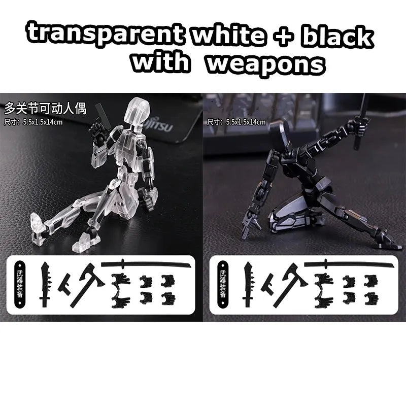 Movable Robot Action Figure, 13-Joint Poseable Model Toy – 14CM