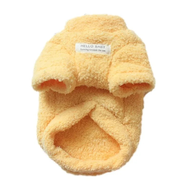Fleece Dog Jacket – Warm Drawstring Coat for Small and Medium Dogs