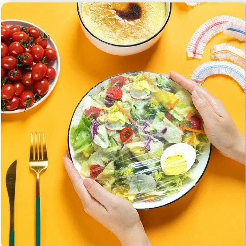 Disposable Food Covers – 100PCS Colorful Freshness Seal Wraps