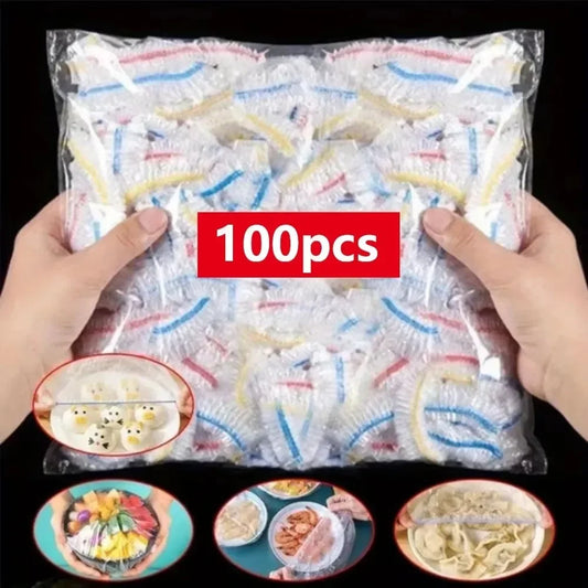 Disposable Food Covers – 100PCS Colorful Freshness Seal Wraps
