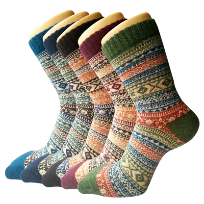 Women's Warm Socks Thick Mid Length Casual Socks for Cold Weather