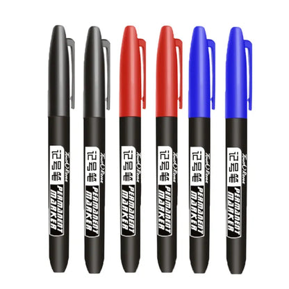 Permanent Markers 6-Piece Set with Waterproof Fine Tip Ink