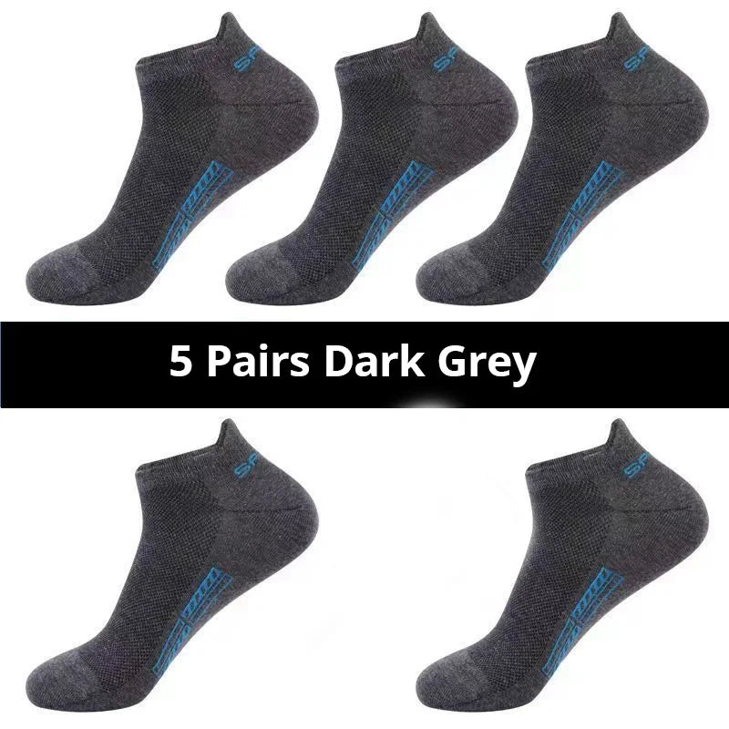 Men's Breathable Socks – Thin Mesh Sports Ankle Socks, 5–20 Pairs