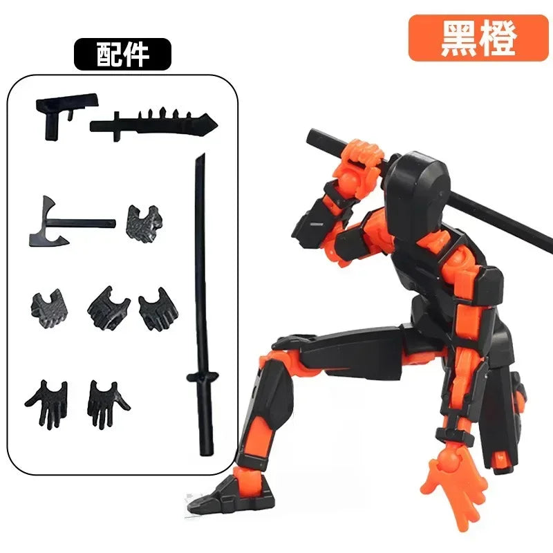 Movable Robot Action Figure, 13-Joint Poseable Model Toy – 14CM