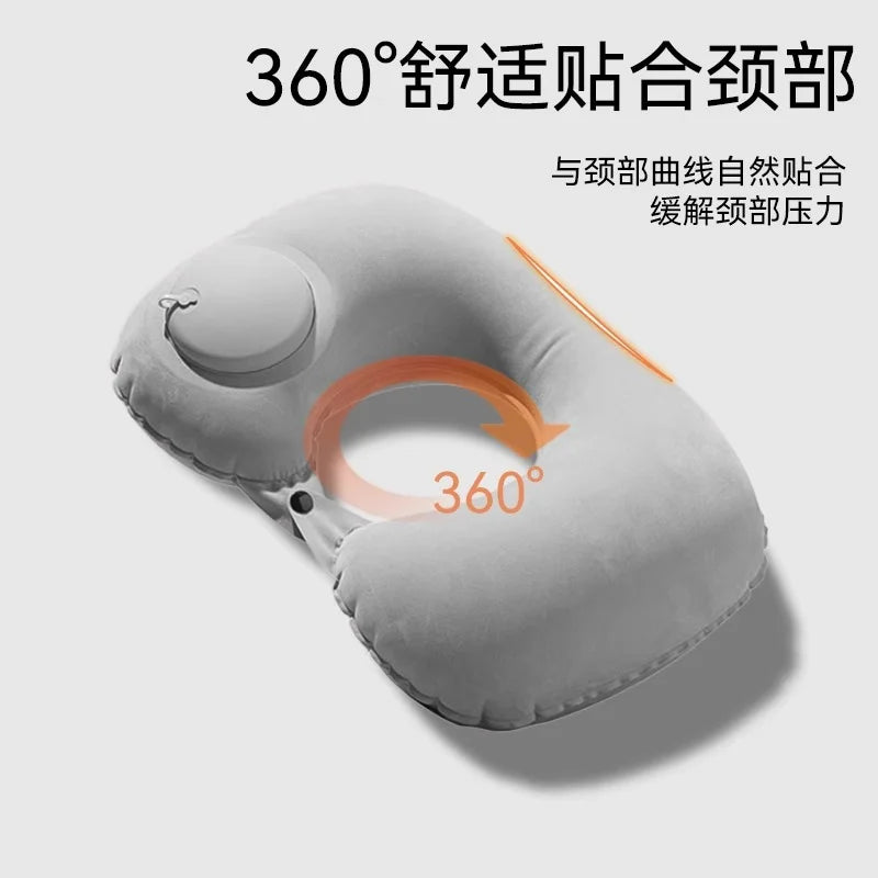 Inflatable Neck Pillow – Portable U-Shaped Travel Pillow for Flights