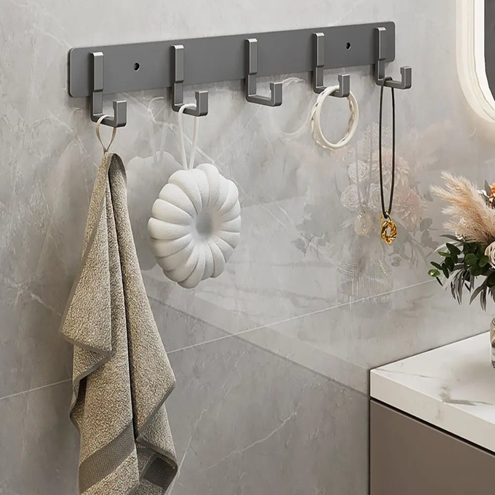 Adhesive Wall Hooks – No Drill Stainless Steel Towel & Robe Hanger