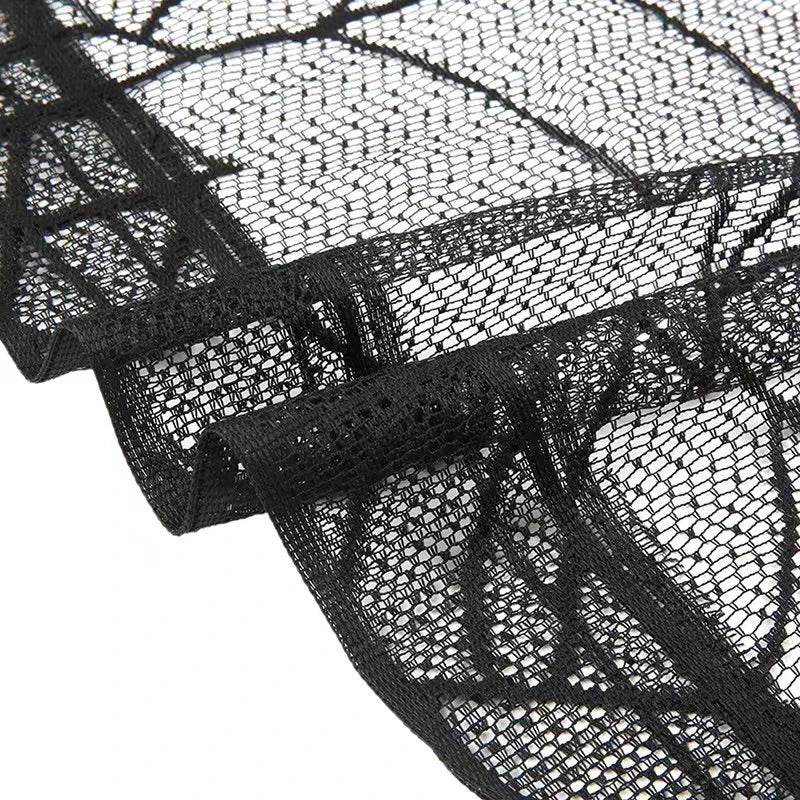 Halloween Lace Tablecloth – Black Bat & Spider Party Decor