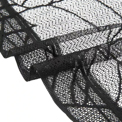 Halloween Lace Tablecloth – Black Bat & Spider Party Decor