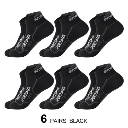 6 Pairs Men's Athletic Socks Breathable Low Cut Sports Socks