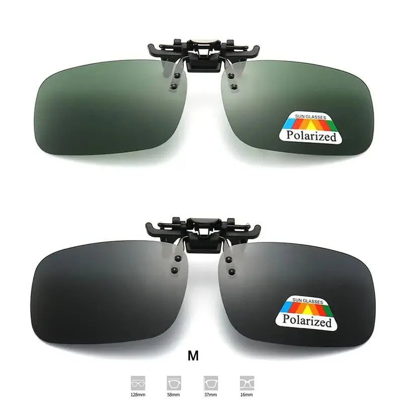Polarized Clip-On Sunglasses Flip Up UV Protection Lens Clips