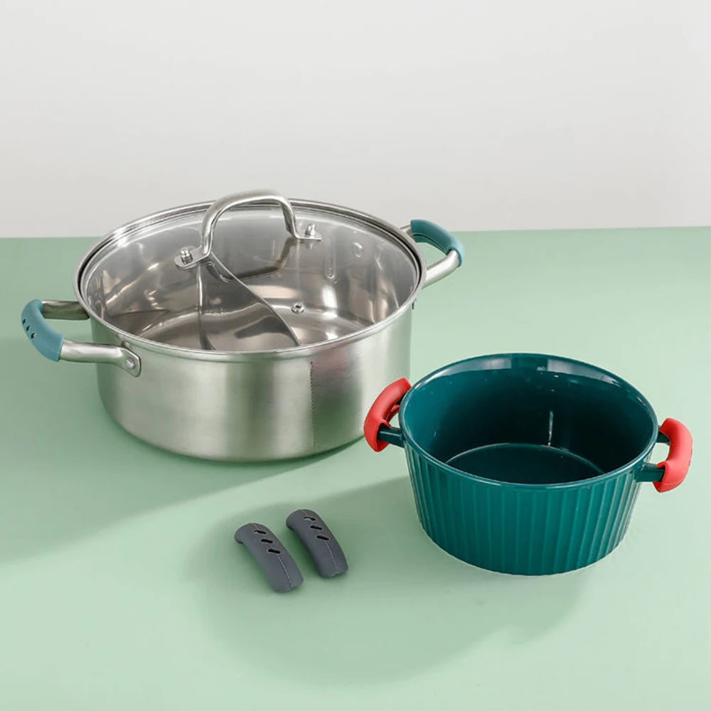2 Pack Silicone Pan Handle Covers – Heat Resistant Grip Sleeves