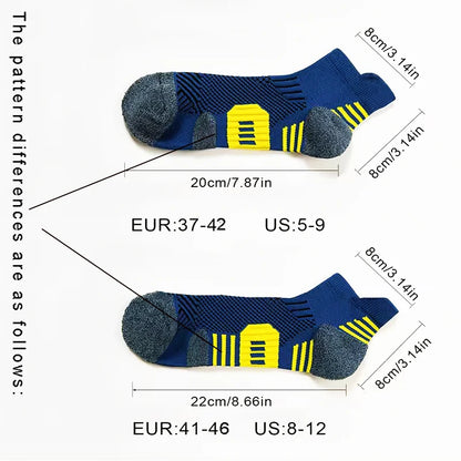 Non-Slip Running Socks – 3 Pairs Quick-Dry Athletic Sports Socks