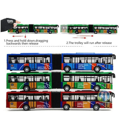 Die Cast City Bus 1:64 Alloy Pull Back Model Toy