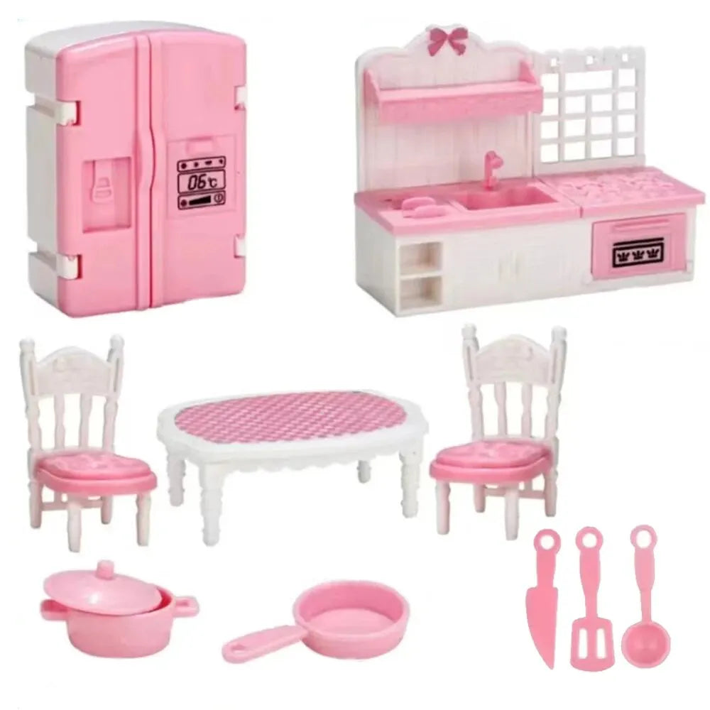 Dollhouse Furniture Set – 10-Piece Miniature Kitchen Accessories