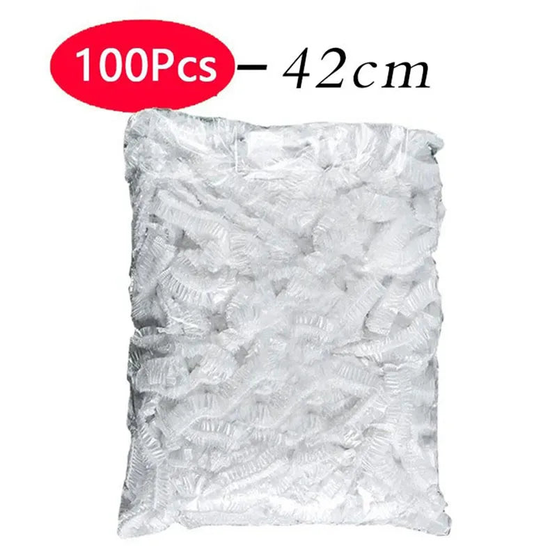 50 Pack Elastic Food Covers for Bowls, Plates and Food Containers