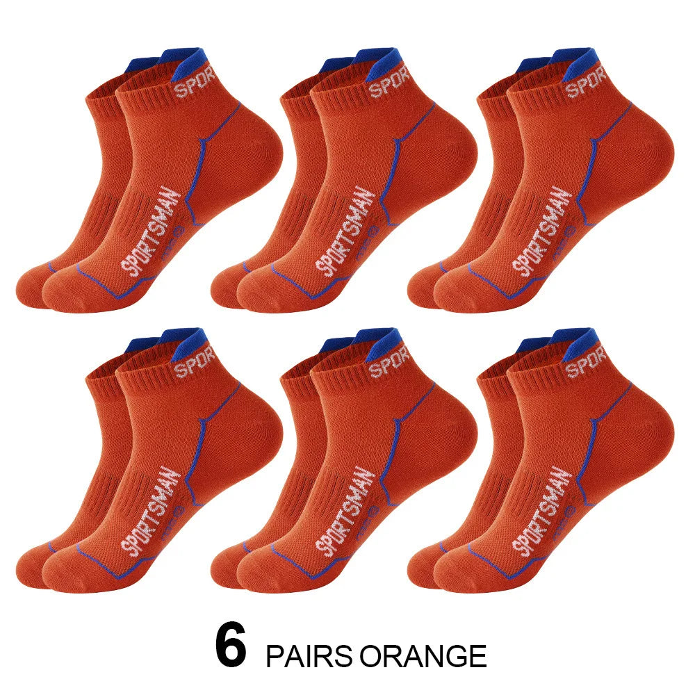 6 Pairs Men's Athletic Socks Breathable Low Cut Sports Socks