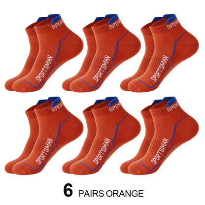 6 Pairs Men's Athletic Socks Breathable Low Cut Sports Socks