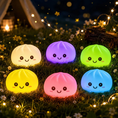 Dumpling Night Light, 8cm LED Cute Desktop Lamp