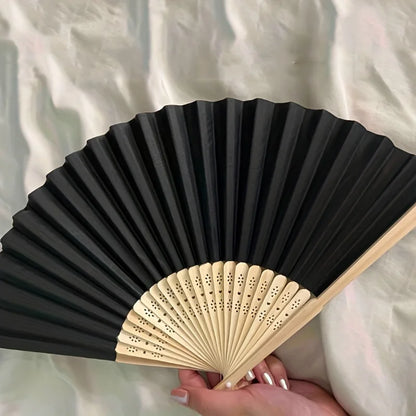 Hand Folding Fan – Colorful Bamboo Accessory for Weddings & Parties