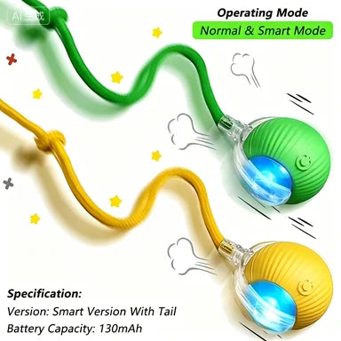 Interactive Dog Ball – Rechargeable Chew Resistant Pet Toy