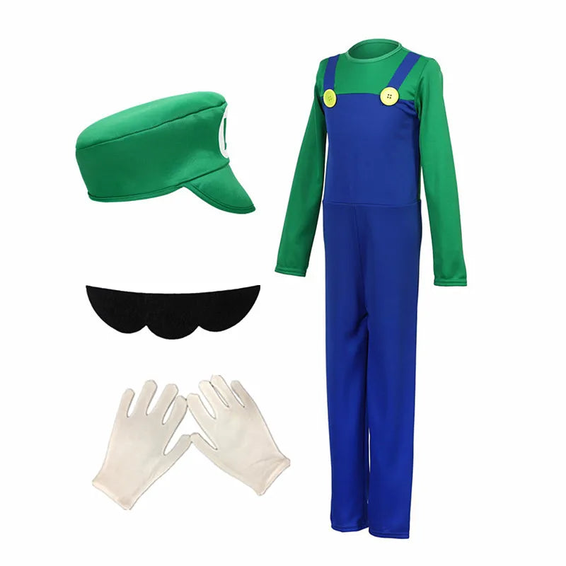 Kids Game Costume – Jumpsuit, Hat, Gloves & Beard Set