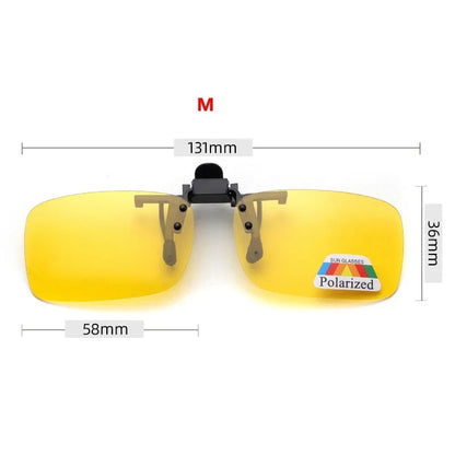 Polarized Clip-On Sunglasses Flip Up UV Protection Lens Clips
