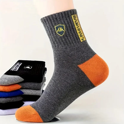 Men’s Crew Socks – 5 Pairs Breathable Sports Socks